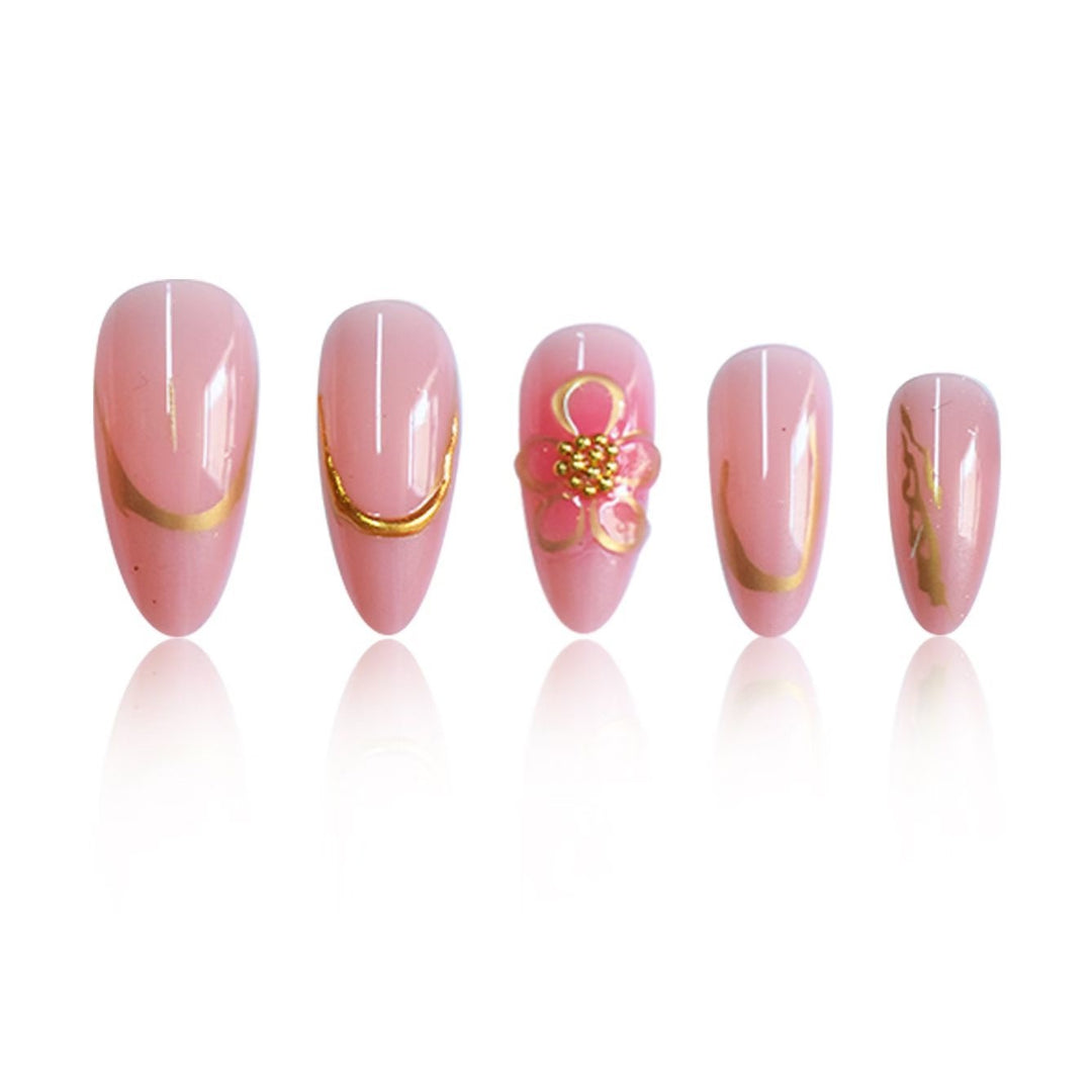 Decorative Floral Press-On Nail Art Set Stornfield
