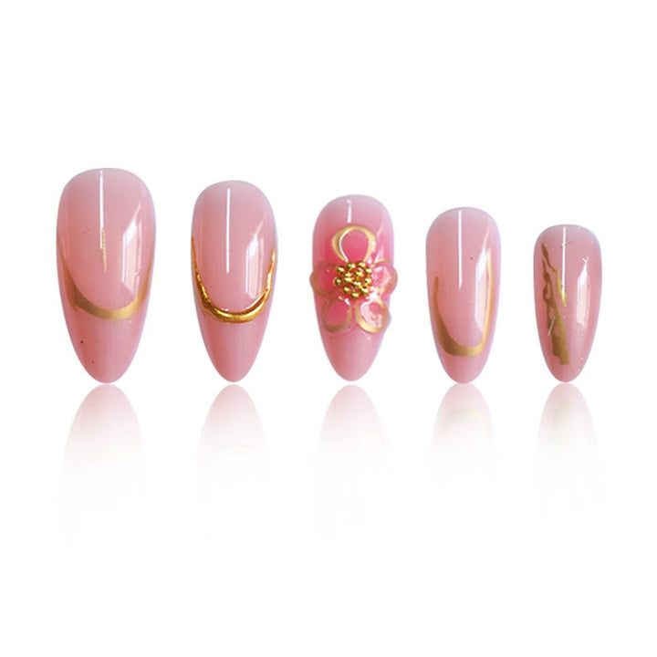 Decorative Floral Press-On Nail Art Set Stornfield