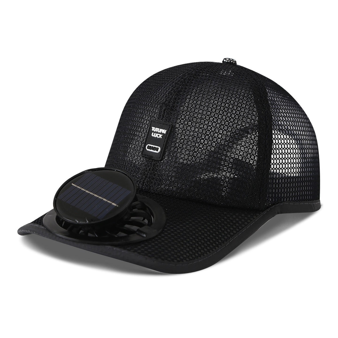 solar-powered mesh baseball cap with removable front fan Stornfield