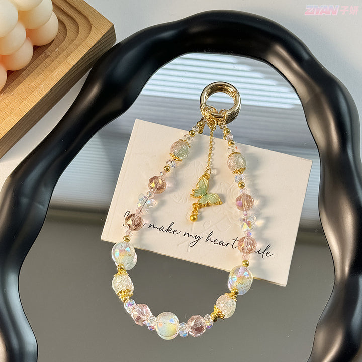 Elegant Butterfly Charm Beaded Keychain Stornfield