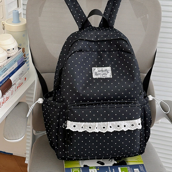 Playful Polka Dot Printed Backpack Stornfield