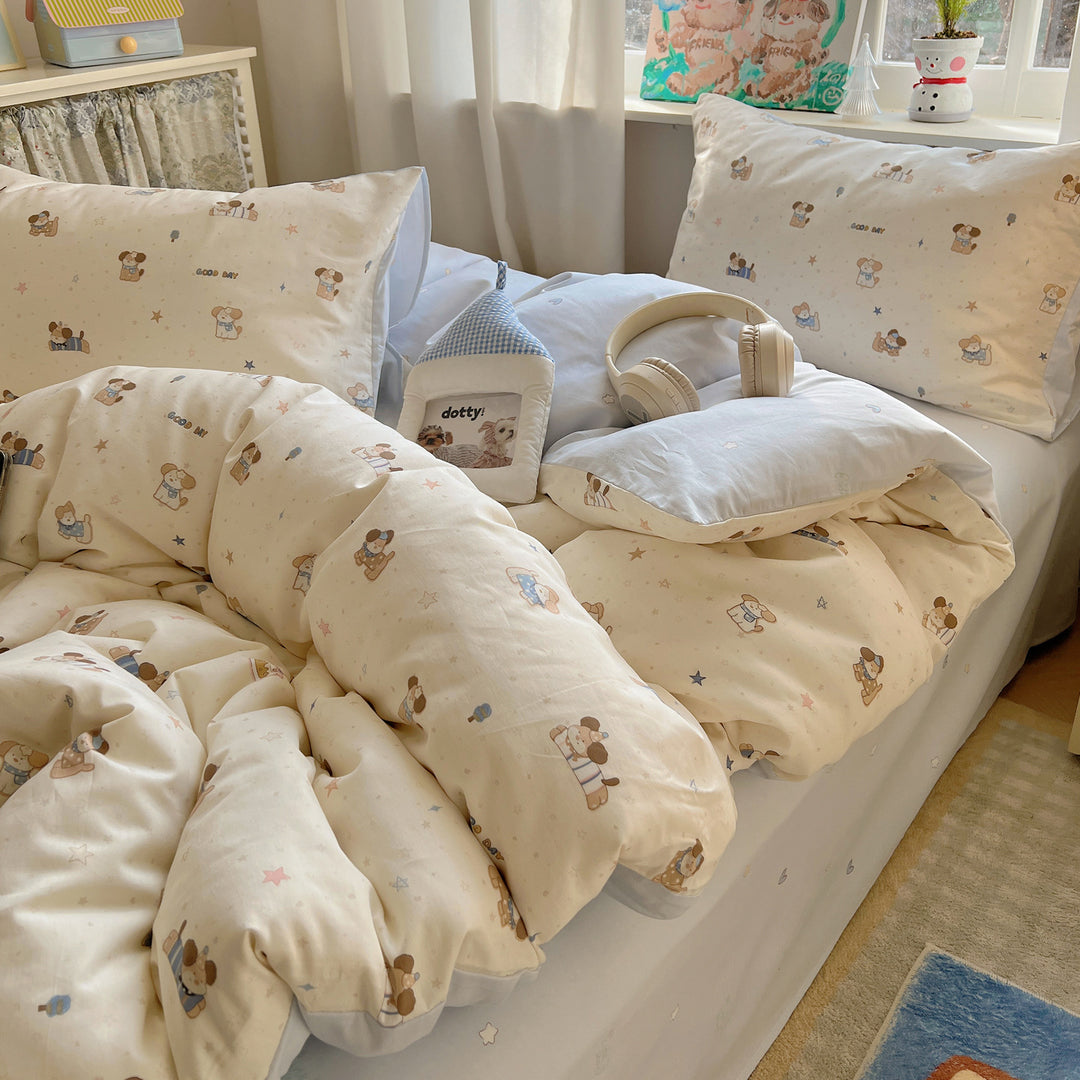 Cute Bear-Themed Bedding Set