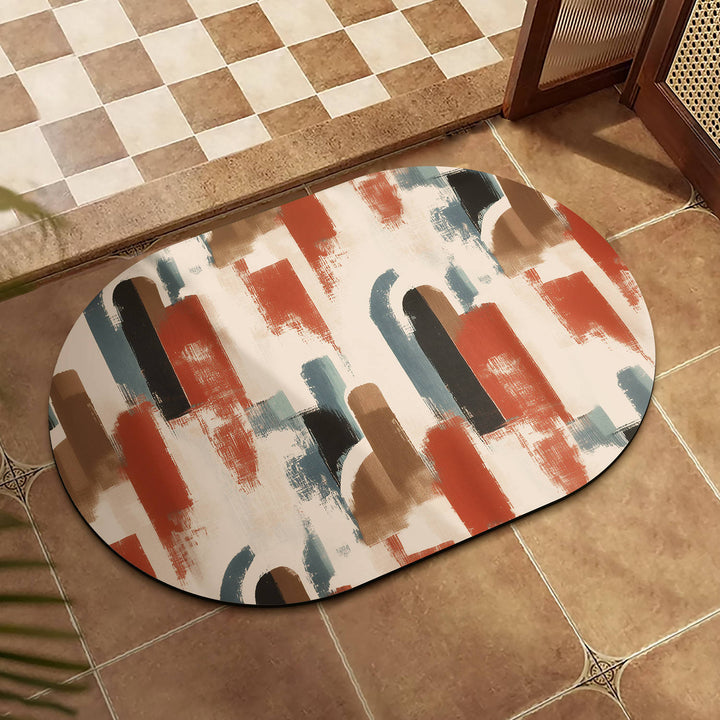Abstract Patterned Bathroom Mat