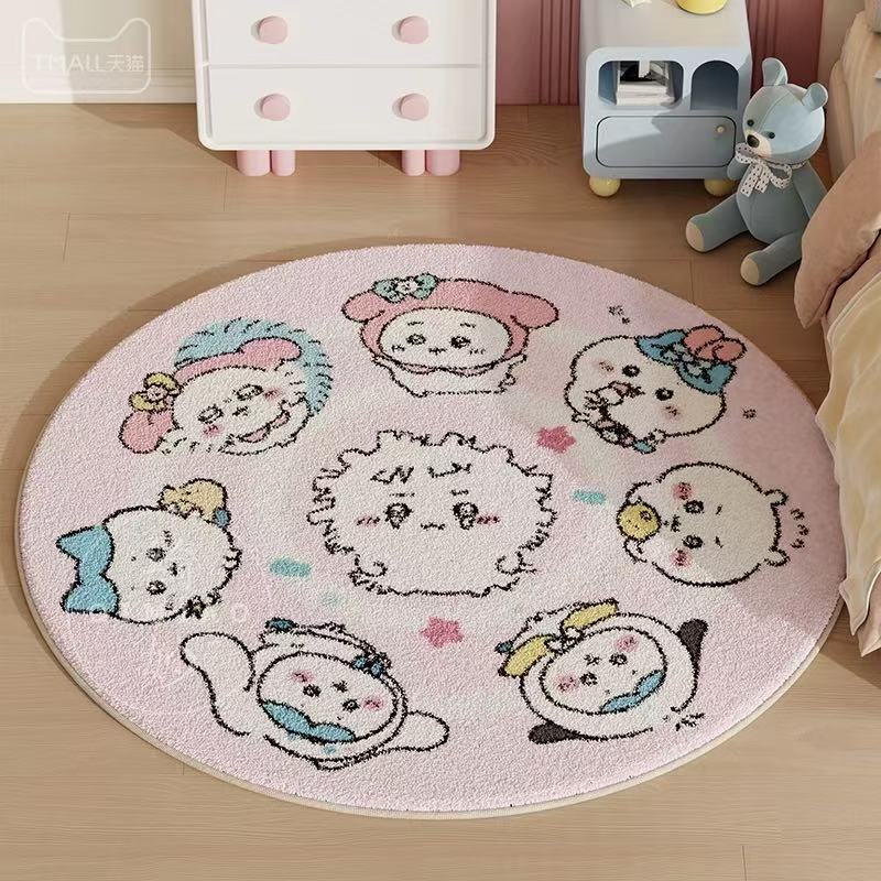 Cartoon-Themed Plush Area Rug for Home Decor