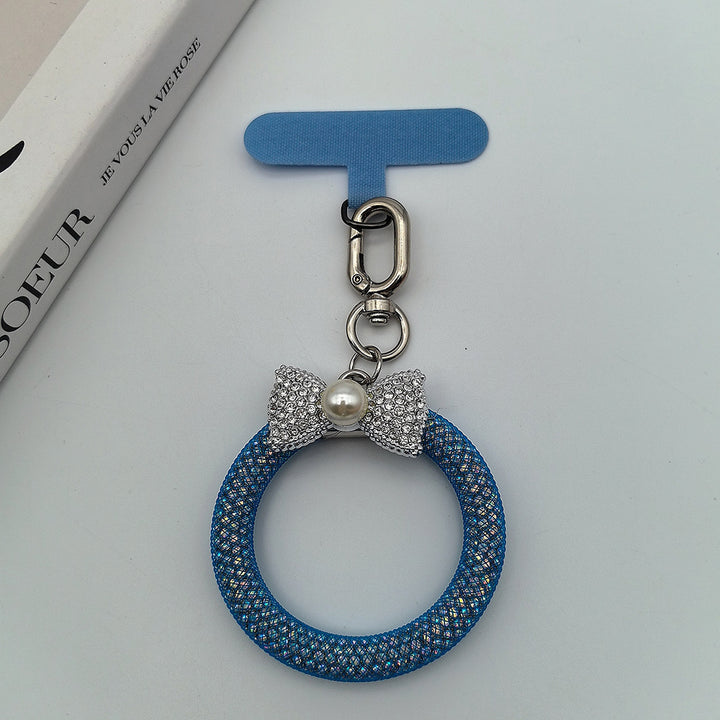 Elegant Rhinestone Bow Keychain Stornfield