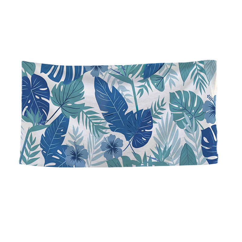 Large Microfiber Quick-Dry Tropical Print Beach Towel