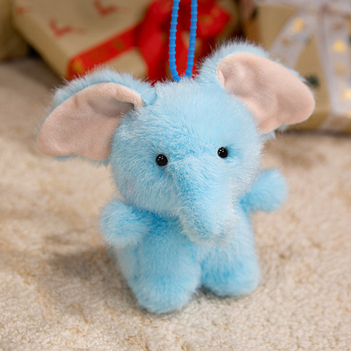 Plush Dog Bag Charm Keychain with Soft Faux-Fur Body & Loop Strap Stornfield