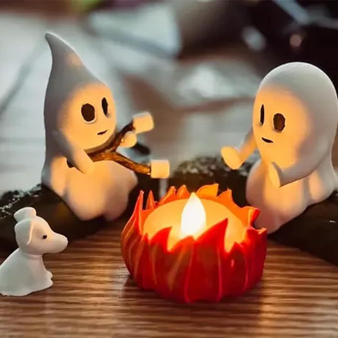 Creative Ghost Campfire Figurine Set Stornfield
