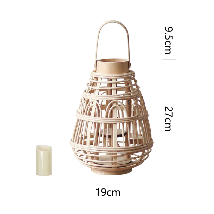 Rustic Rattan Lantern Stornfield