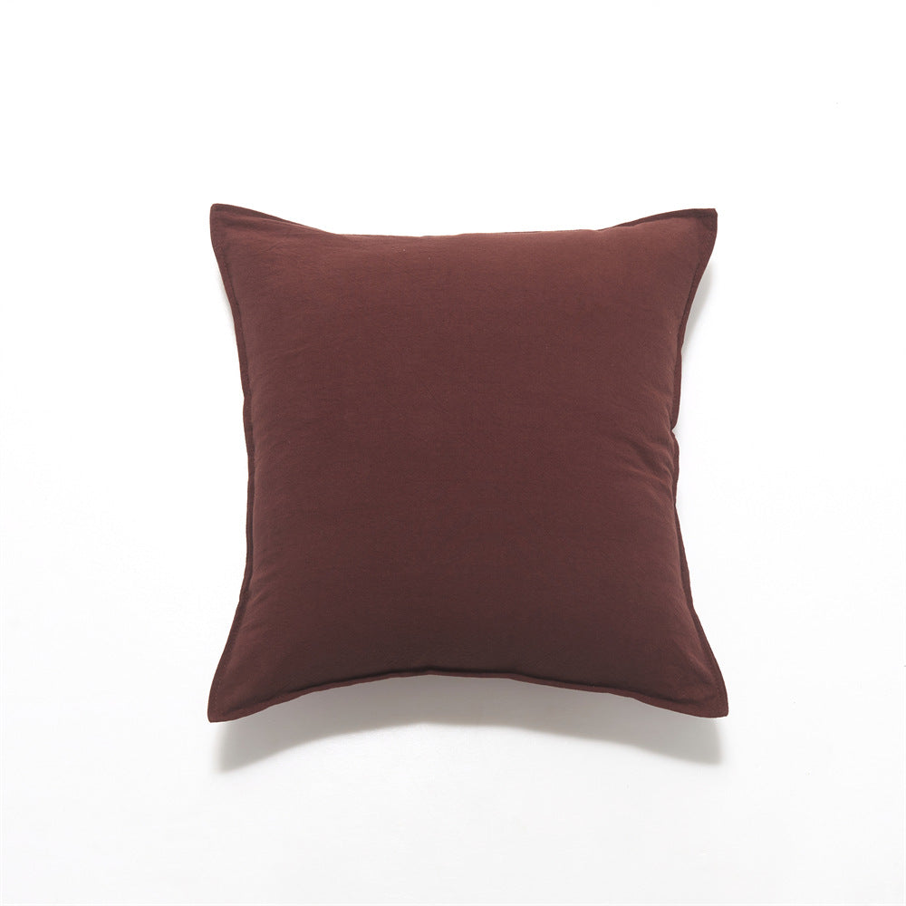 Square linen-cotton cushion cover with subtle piping and soft texture finish Stornfield