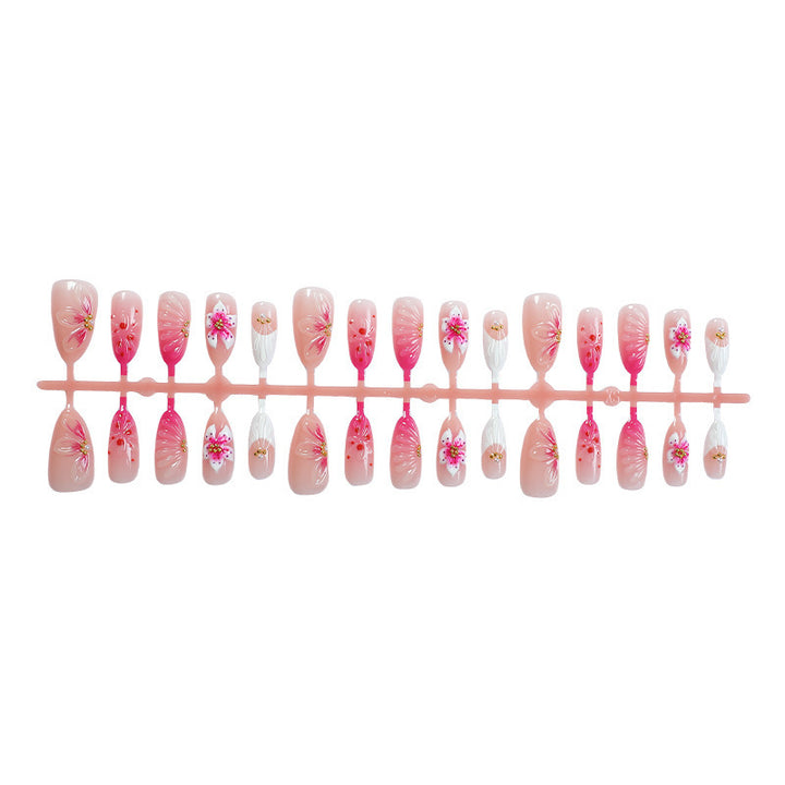 Artificial nails with floral decorations Stornfield
