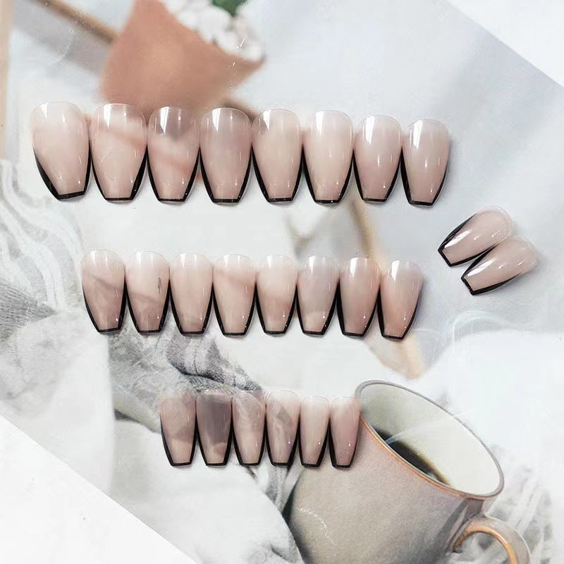 Artful nail extensions with elegant French tips Stornfield