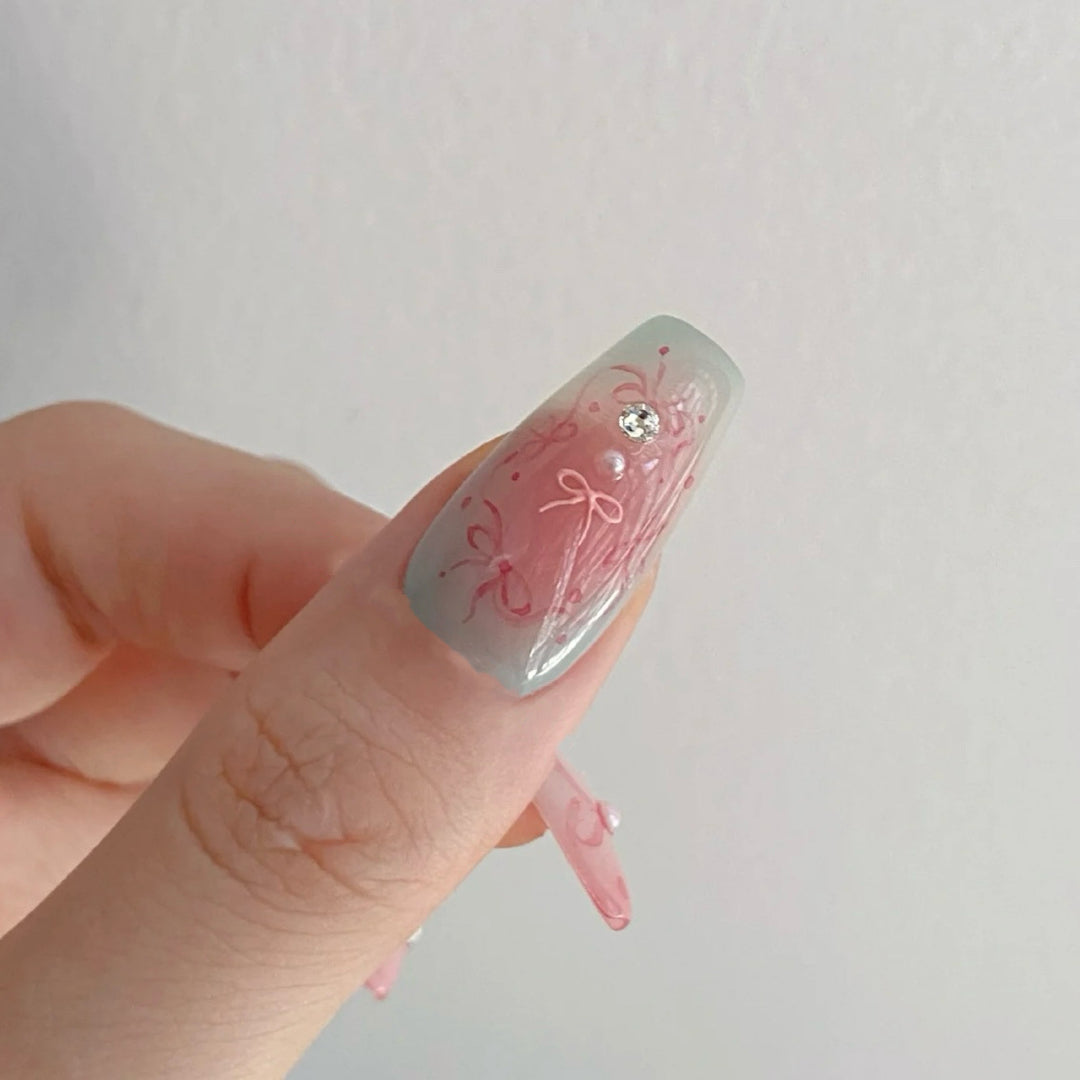 Artistic Press-On Nail Design