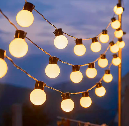 Outdoor Solar Star And Globe String Lights With Waterproof Copper Wire Stornfield