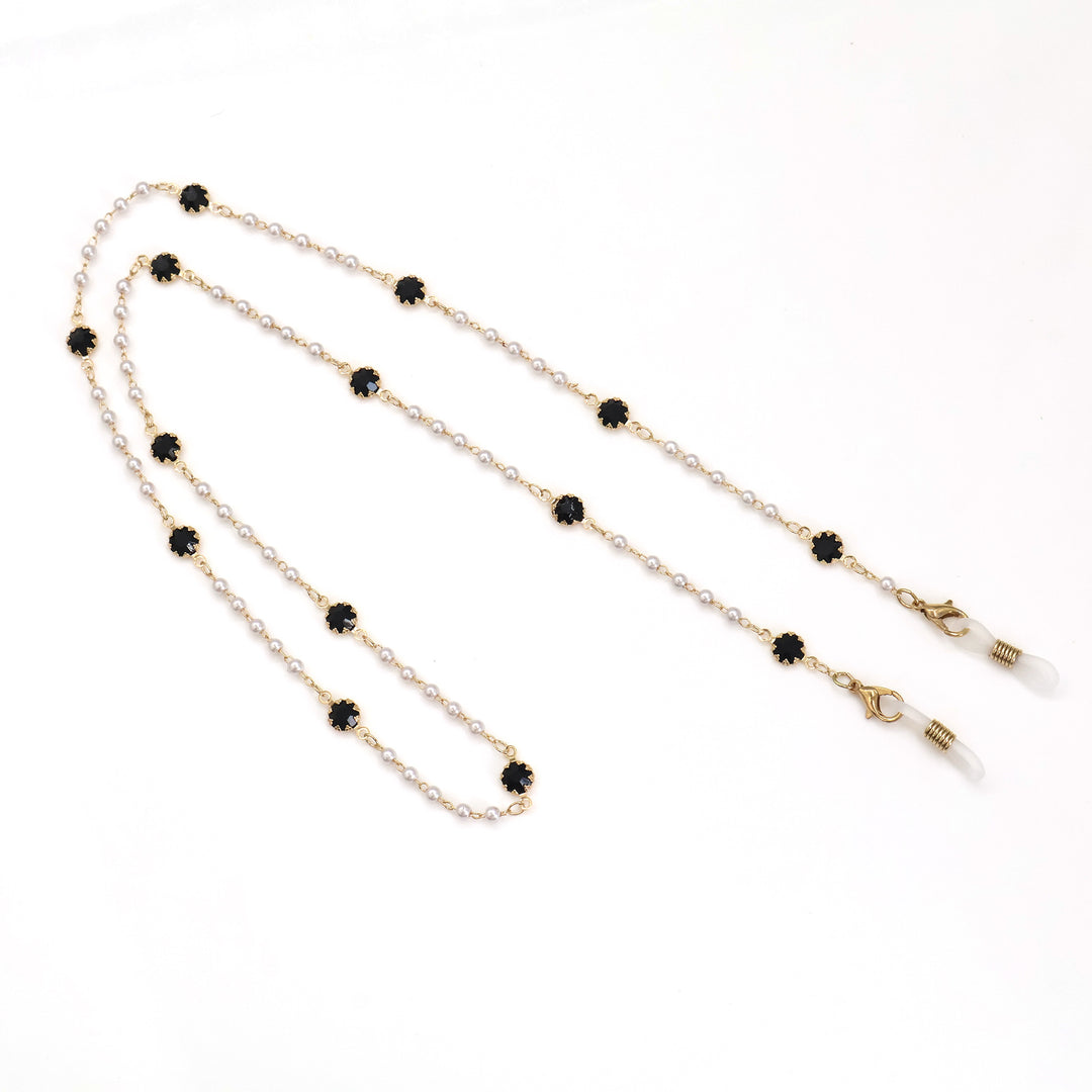 Elegant Pearl and Crystal Eyewear Chain Stornfield
