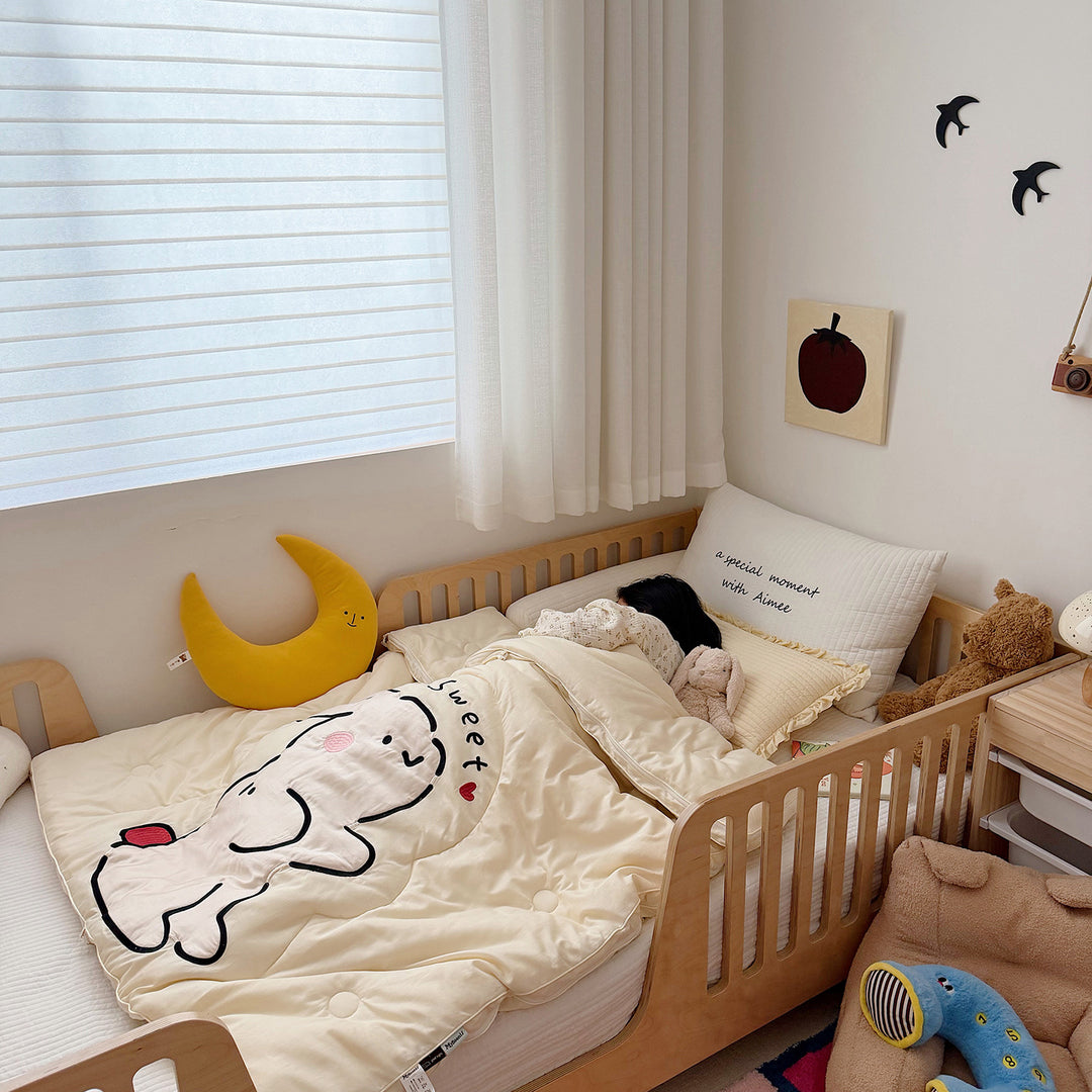 Toddler Quilted Cotton-Blend Cartoon Polar Bear Comforter Bedding Set