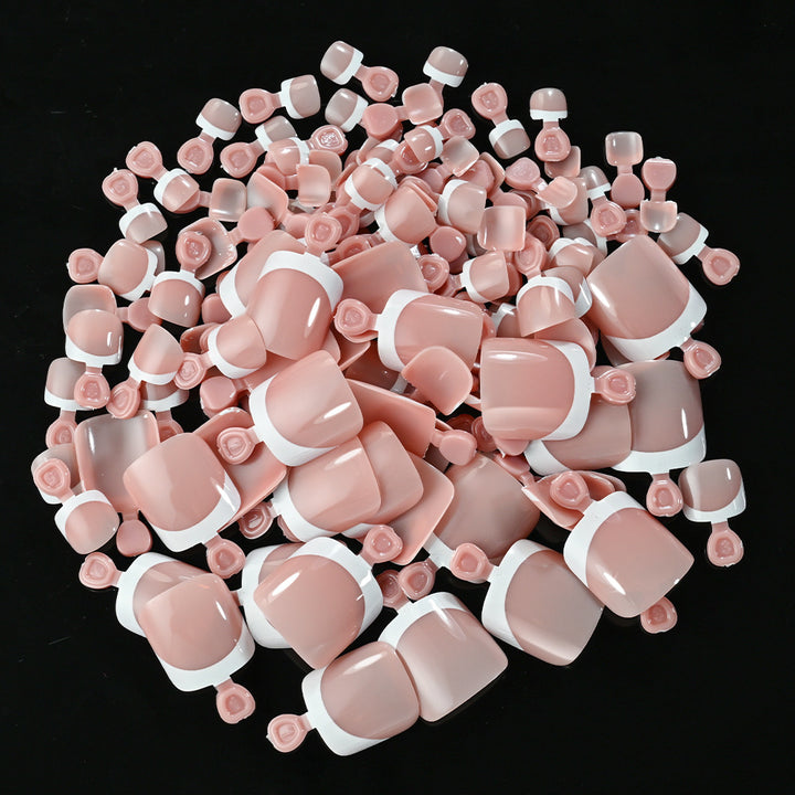 French Tip Gel Toenail Set Stornfield
