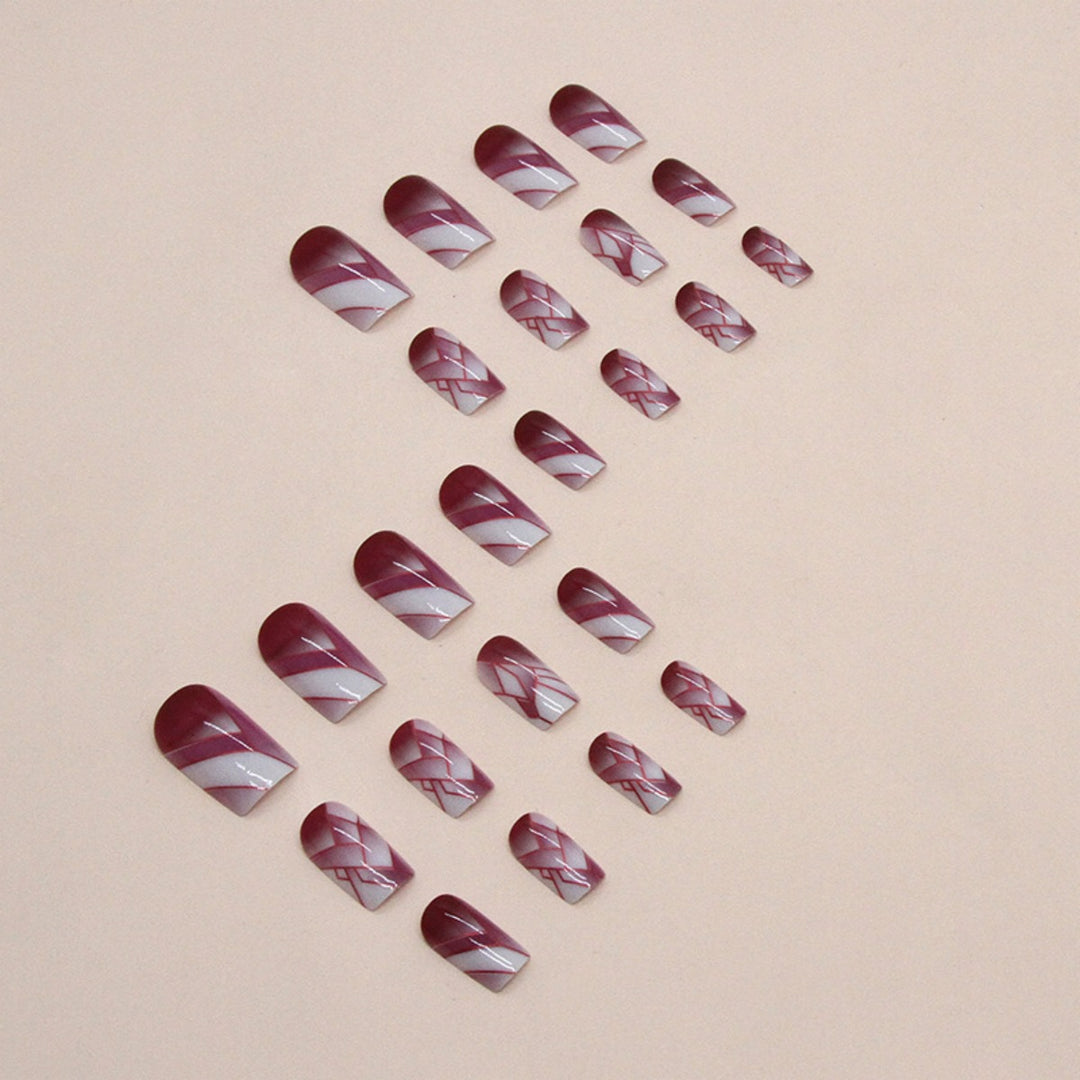 Artistic Geometric Nail Art Extensions Stornfield