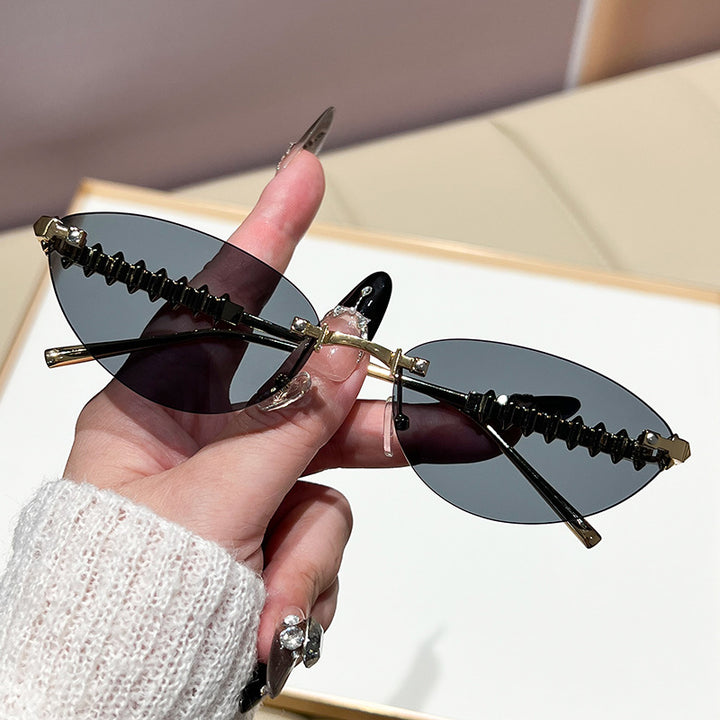 Women's fashionable glasses with elegant golden frame Stornfield
