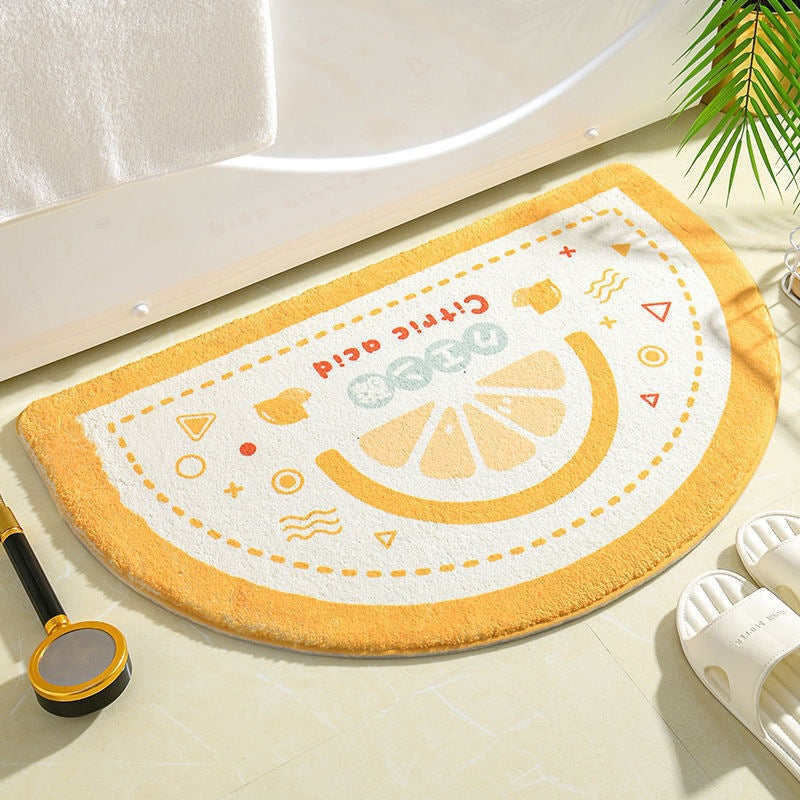 Floral Print Bathroom Mat for Home