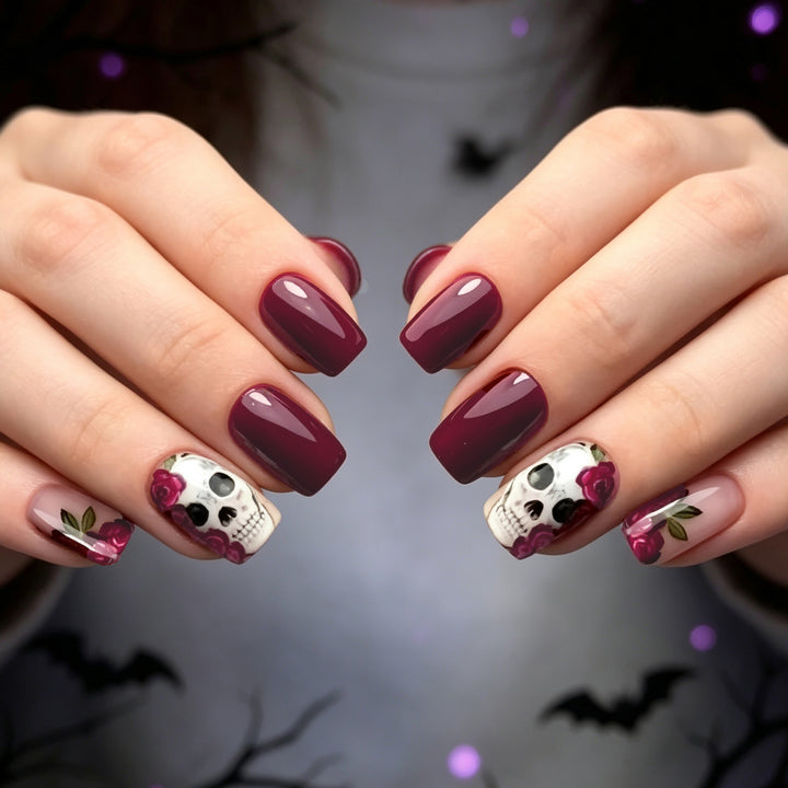 Artistic Skull Nail Art Design Stornfield
