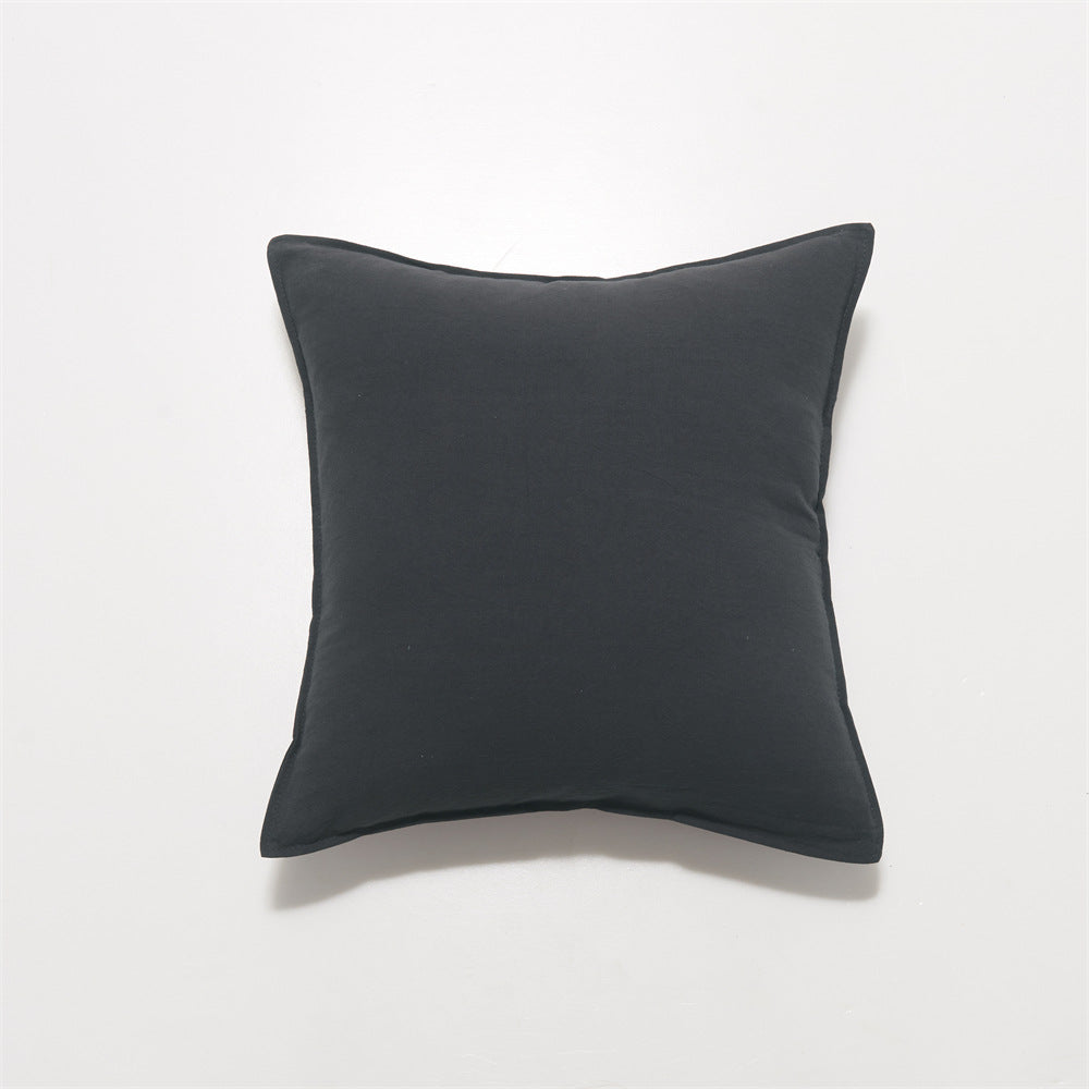 Square linen-cotton cushion cover with subtle piping and soft texture finish Stornfield
