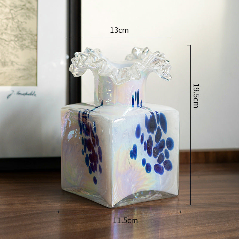 Decorative Ruffled-Top Square Wax Candle Stornfield