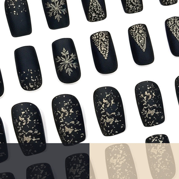 Festive Winter-Themed Acrylic Nail Extensions Stornfield