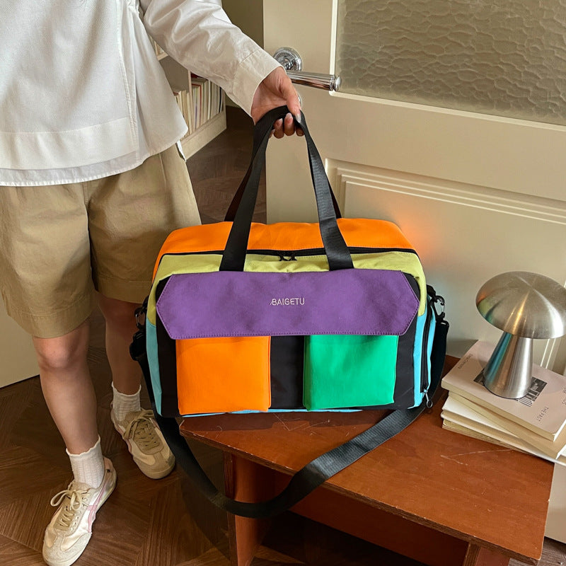 Multi-Compartment Colorful Travel Duffle Bag Stornfield