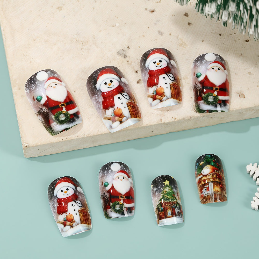 Festive artificial nails with Christmas motifs Stornfield
