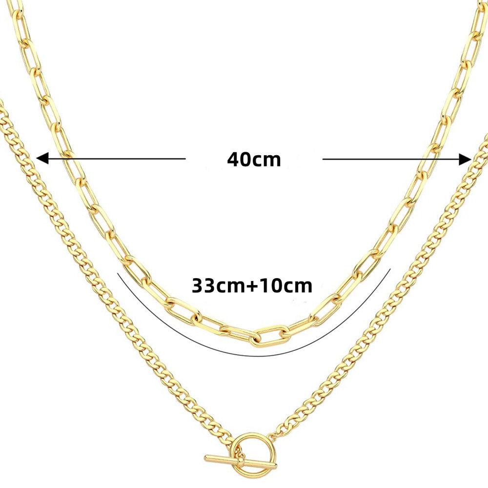 Elegant Silver Layered Chain Necklace Stornfield