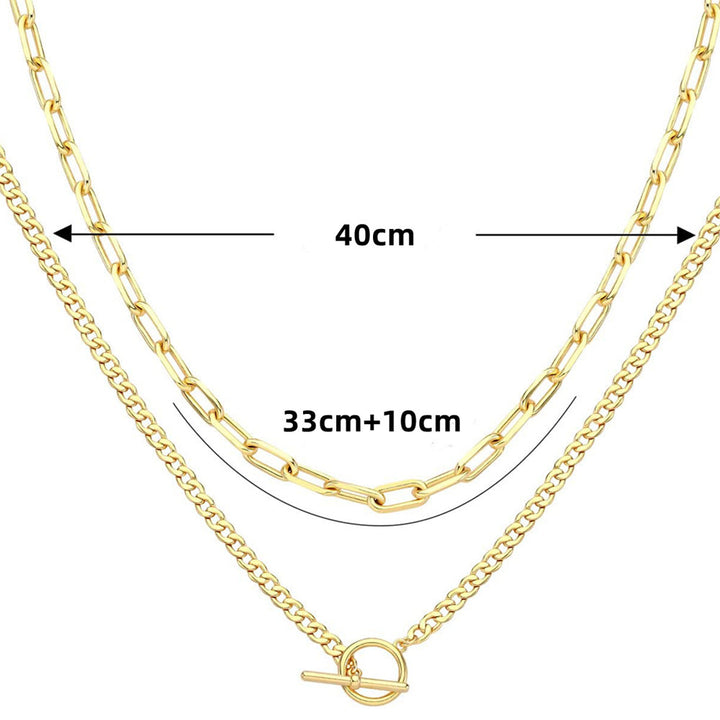 Elegant Silver Layered Chain Necklace Stornfield