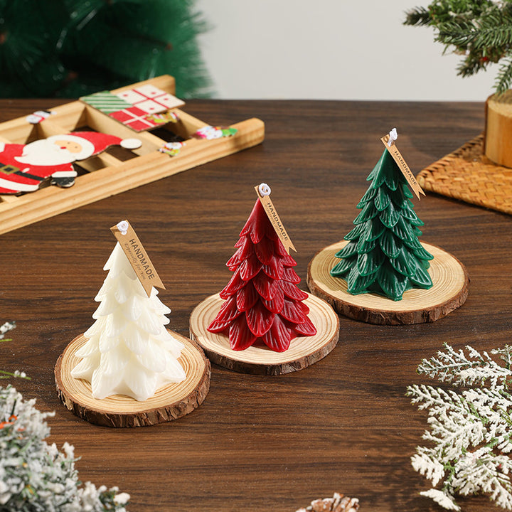 Mini Layered Petal Pine Sculptural Tabletop Candle