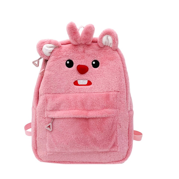 Cute Plush Animal-Themed Backpack