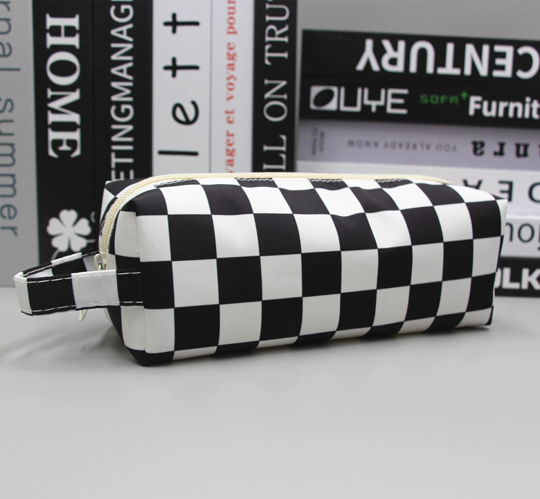 Checkered Pattern Pencil Pouch Stornfield
