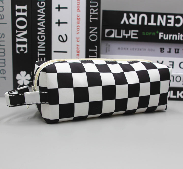 Checkered Pattern Pencil Pouch Stornfield