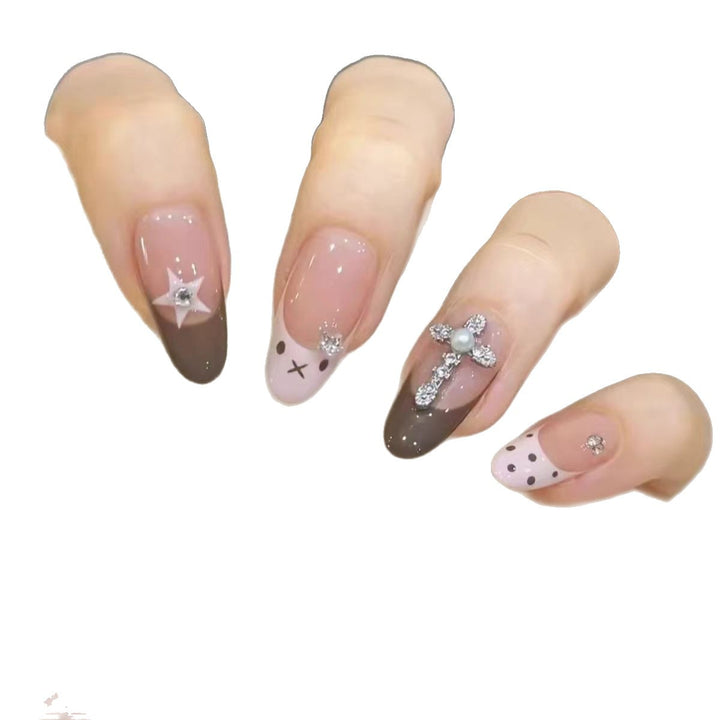 Decorative Stiletto Press-On Nails Stornfield