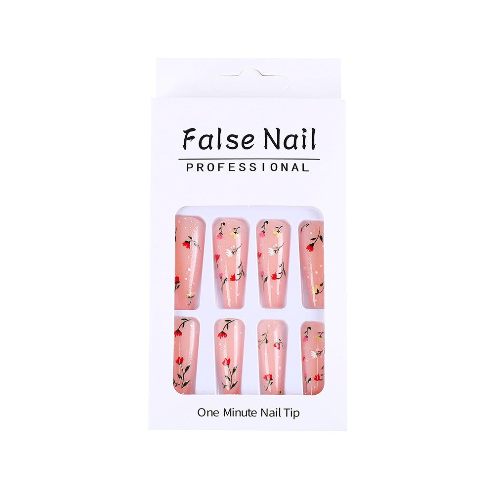 Elegant artificial nails with floral decorations Stornfield