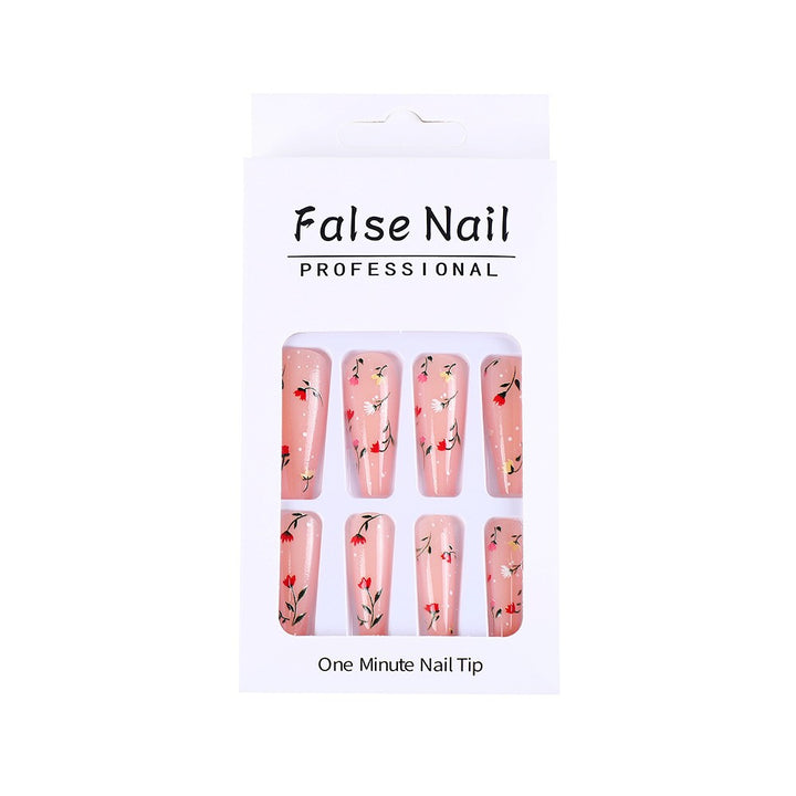Elegant artificial nails with floral decorations Stornfield