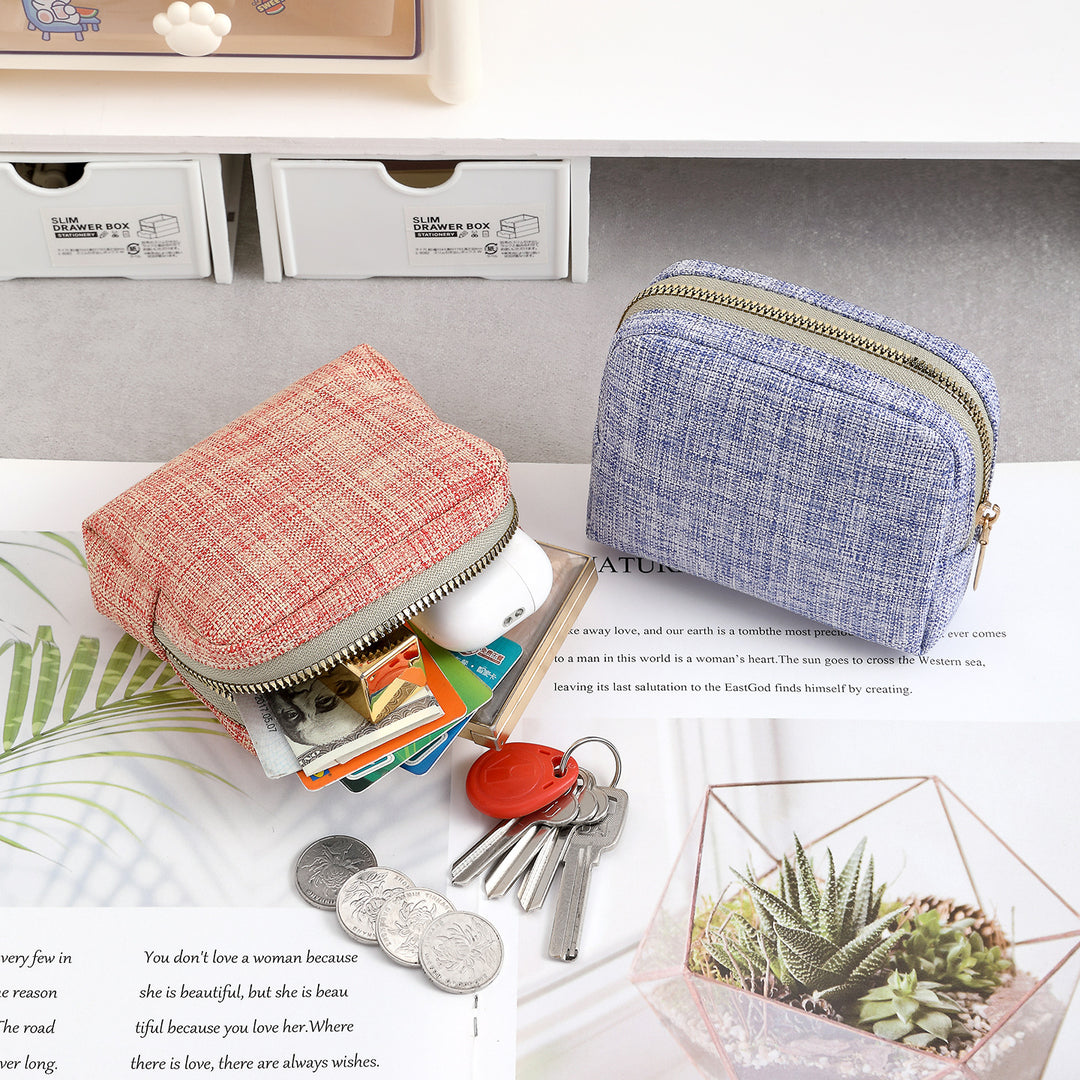 Compact Zippered Coin Purse