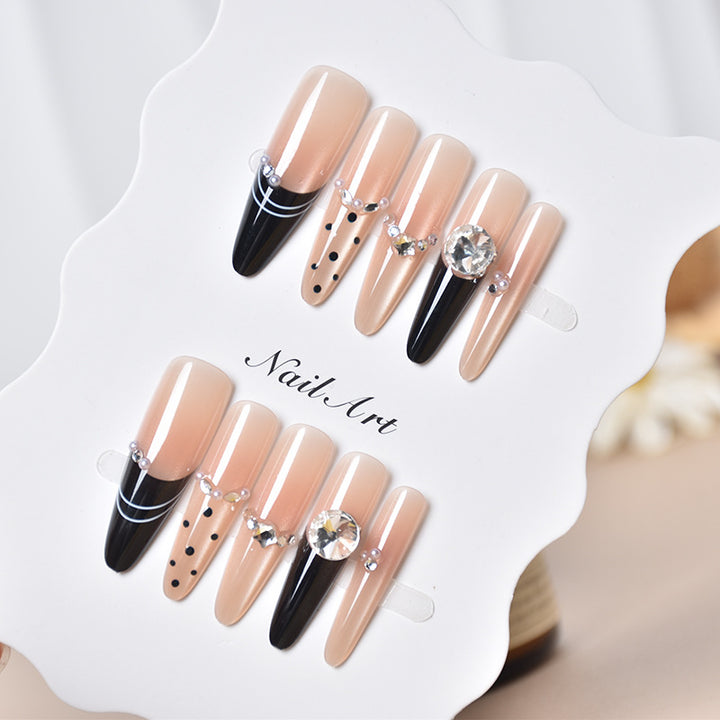 Luxury Stiletto Press-On Nail Extensions with Rhinestone Accents Stornfield
