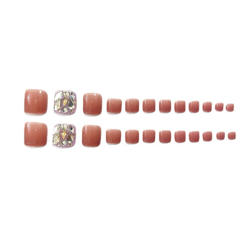 Artful toenails with glitter accents Stornfield