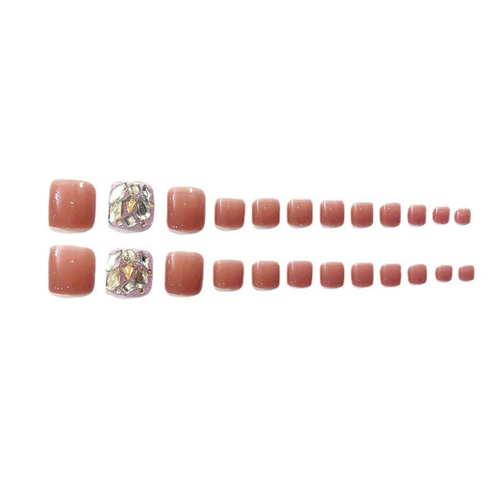 Artful toenails with glitter accents Stornfield