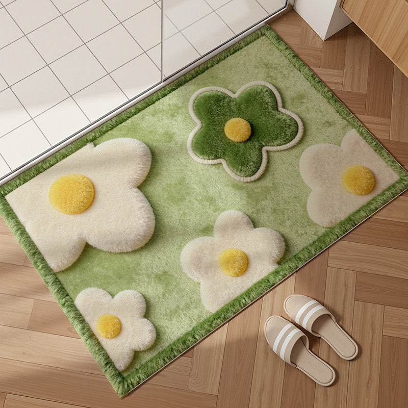 Plush Bear Pattern Bath Mat
