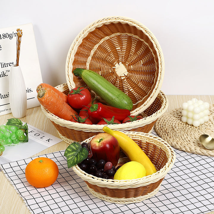 Rustic Handwoven Bread Basket Stornfield