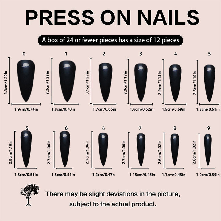 Artificial nail set with extravagant red and black designs Stornfield