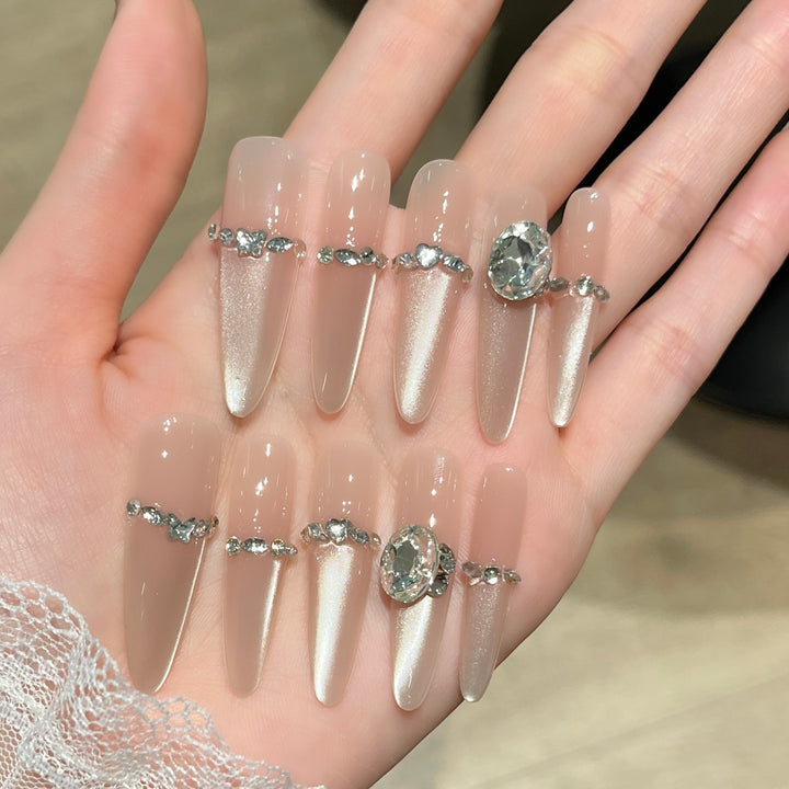 Luxury Rhinestone-Embellished Press-On Nail Set Stornfield