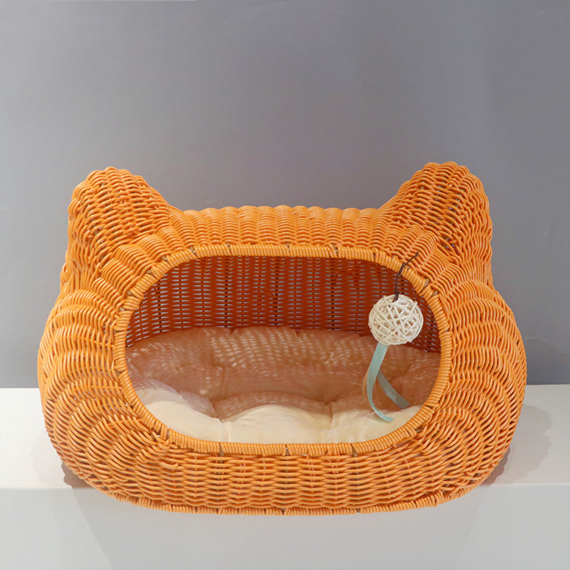 Cozy cat basket with ear design Stornfield