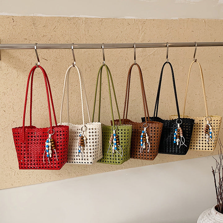 Stylish Woven Leather Tote Bag