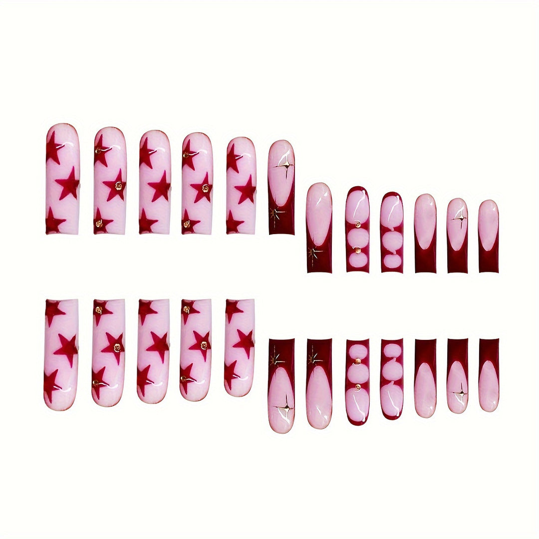 Glamorous Star-Embellished Nail Extensions Stornfield